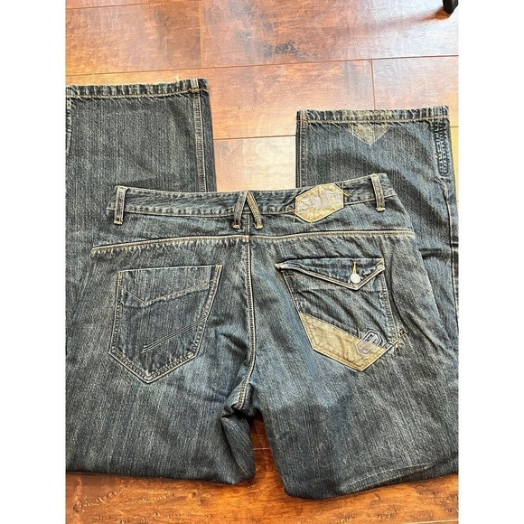 Men's Straight Jeans - Black - Picture 7 of 9